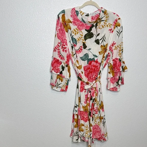 Petal + Pup Peta Floral Print Tiered Dress XL - Picture 2 of 5